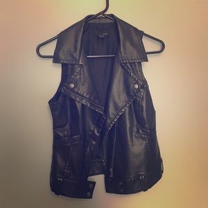 Forever 21 faux leather biker vest